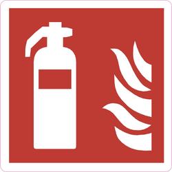7x Stickers | Pictogram | 10 x 10 cm | Brandblusser | Brandbeveiliging | Brandblusapparaat | Noodpictogram | Brandweer | Wettelijke verplichting | 7 stuks